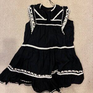 Zara Contrast Embroidered Dress